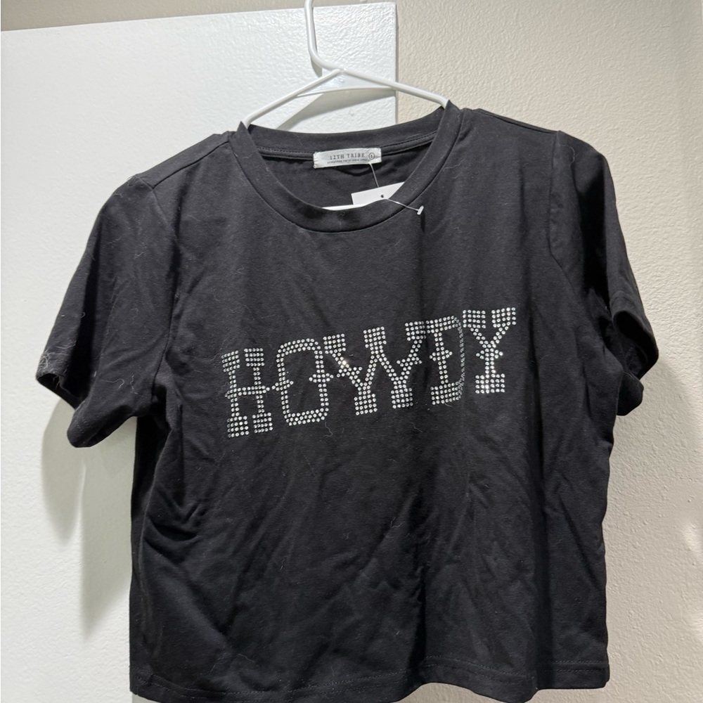 12th Tribe Black Studded Graphic Tee - Picture 3 of 4